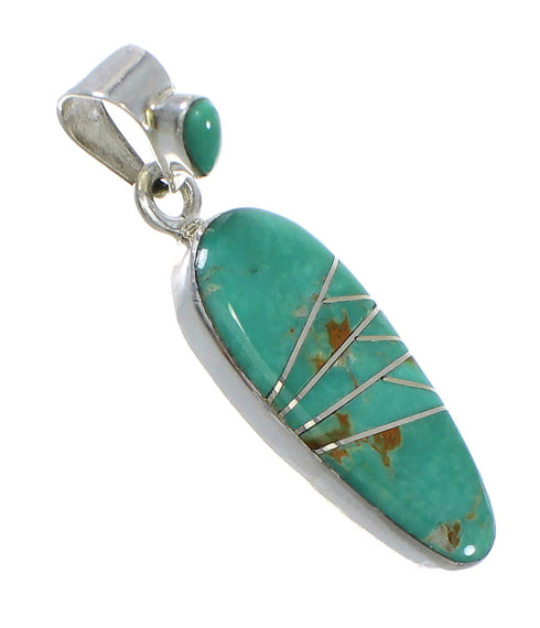 Genuine Sterling Silver And Turquoise Pendant RX77186